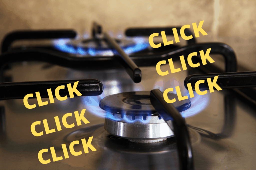 why gas an electric stoves click